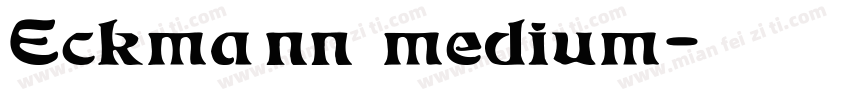 Eckmann medium字体转换